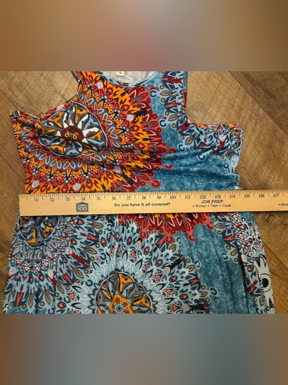 Grecerelle Boho Maxi Dress Large Colorful Mandala Print 59” Long - Picture 10 of 12